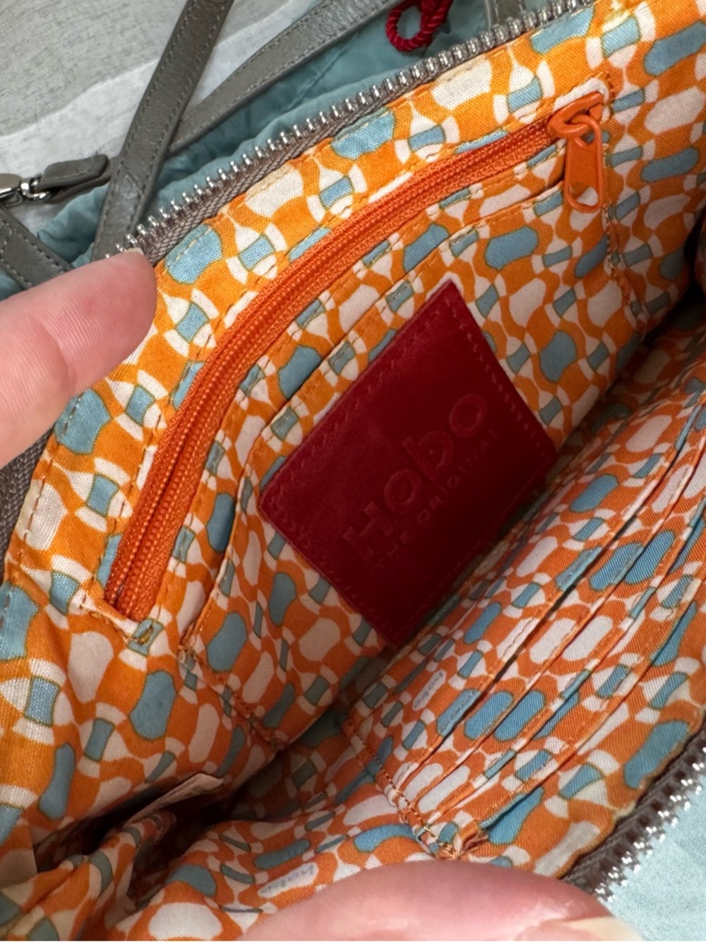 HOBO Grey Pouch Lined Crossbody w/ Dust Bag - Picture 2 of 9
